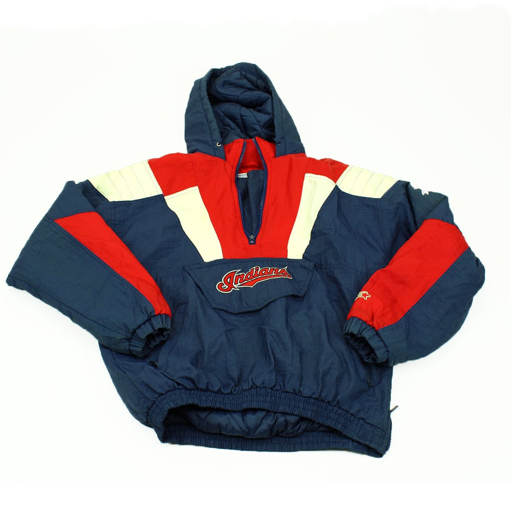 Image of Indians MLB Retro Windbreaker Sweatshirt