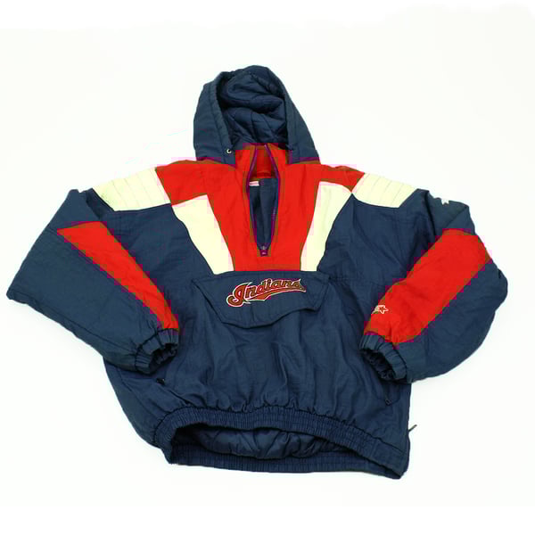 Image of Indians MLB Retro Windbreaker Sweatshirt