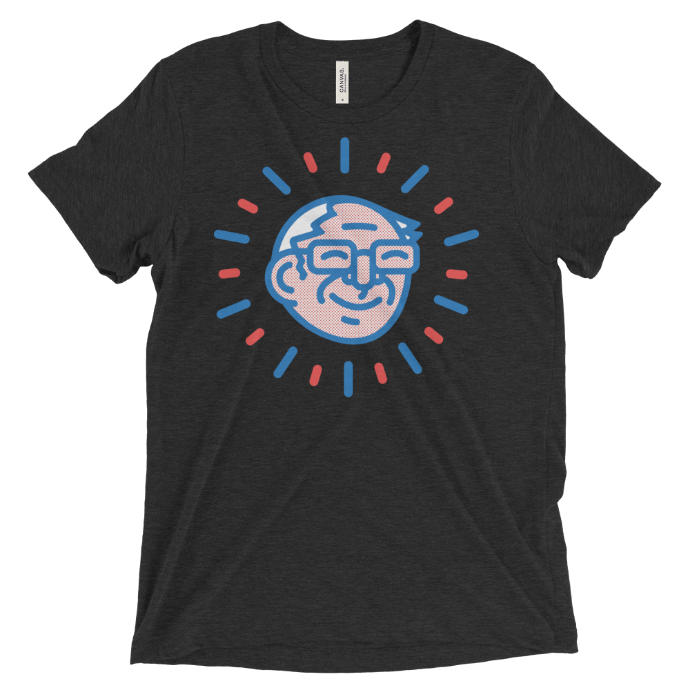 Image of Unisex Charcoal Bern Bright Triblend Tee 🌹