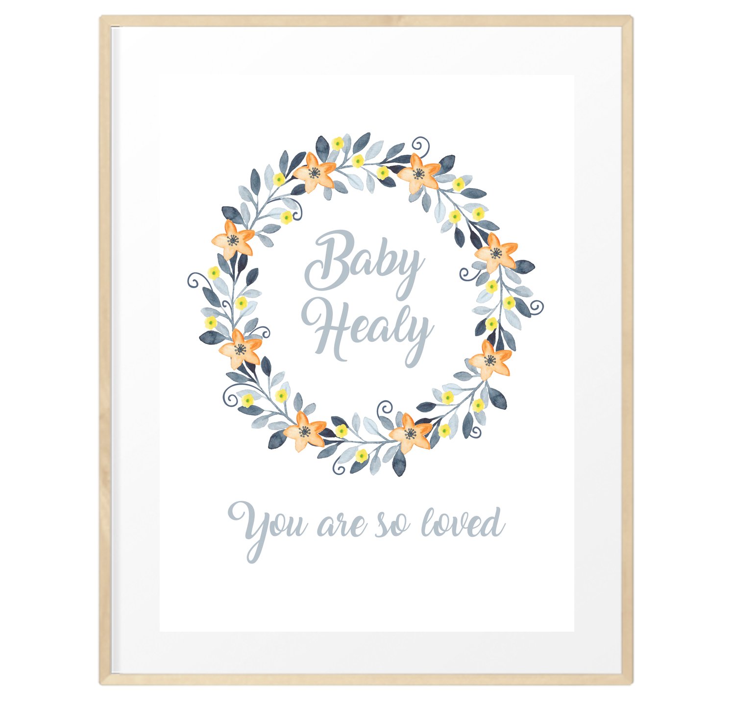 Image of Personalised gender neutral baby print