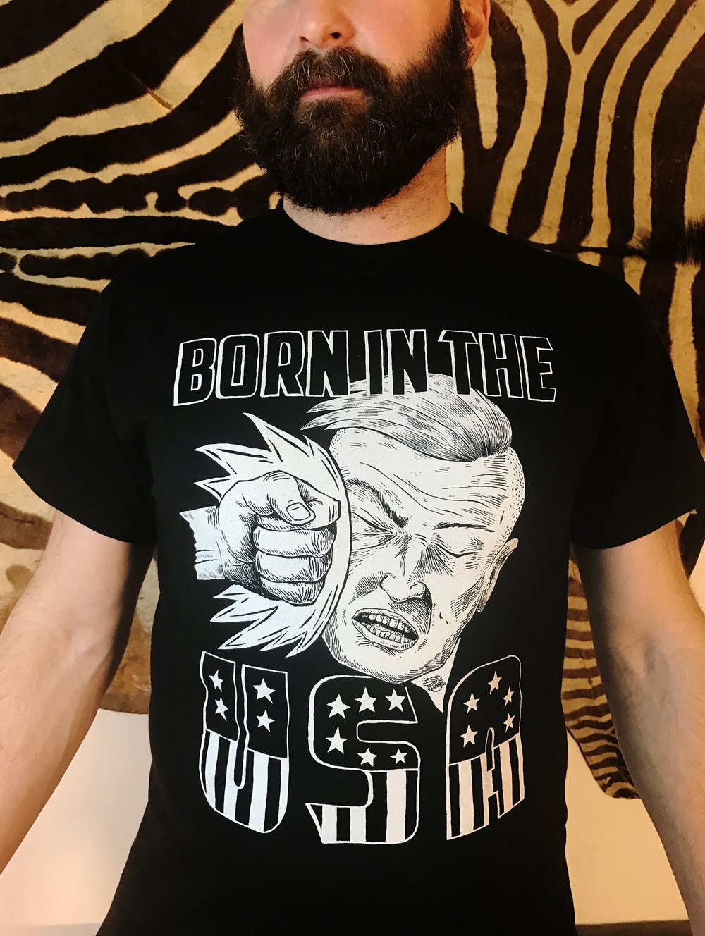 Image of BORN IN THE USA (Nazi punch) Shirt