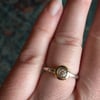 herkimer diamond quartz engagement ring 