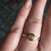 Image 3 of herkimer diamond quartz engagement ring 