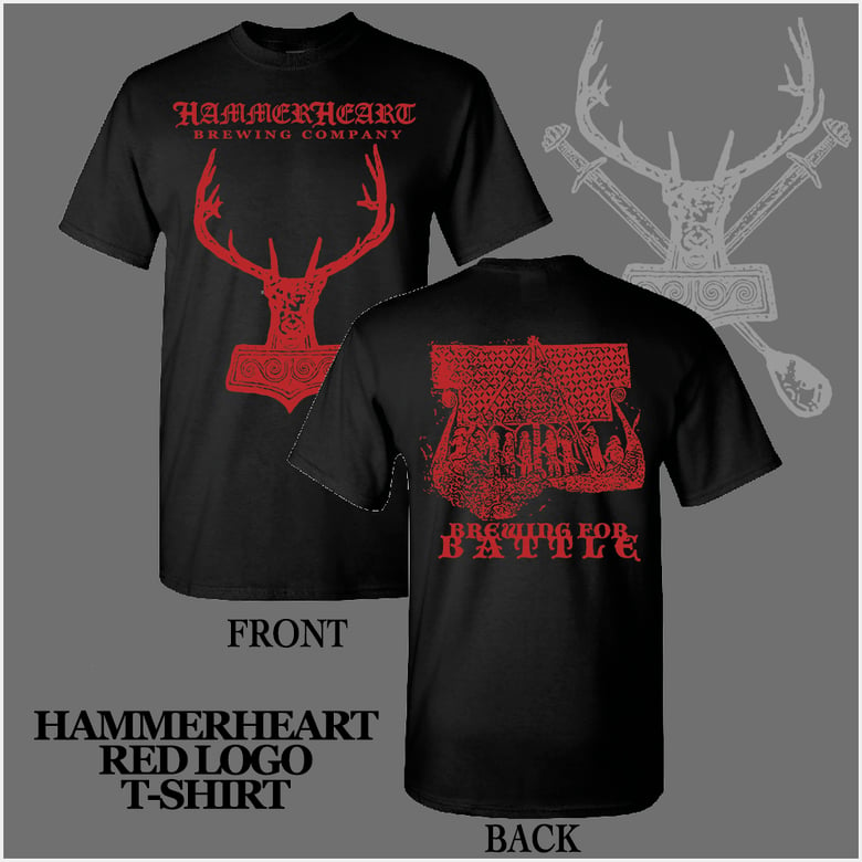 Image of Hammerheart Classic Red Logo T-Shirt