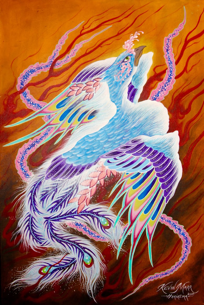 Image of Blue Phoenix Print 11x14