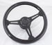 Image of 350mm "MURDERED OUT " Triple Black Steering Wheel/Quick Release/Short Hub Combo