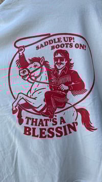 Image 1 of That's a Blessin' T-Shirt (Cream & Red) PRE-ORDER