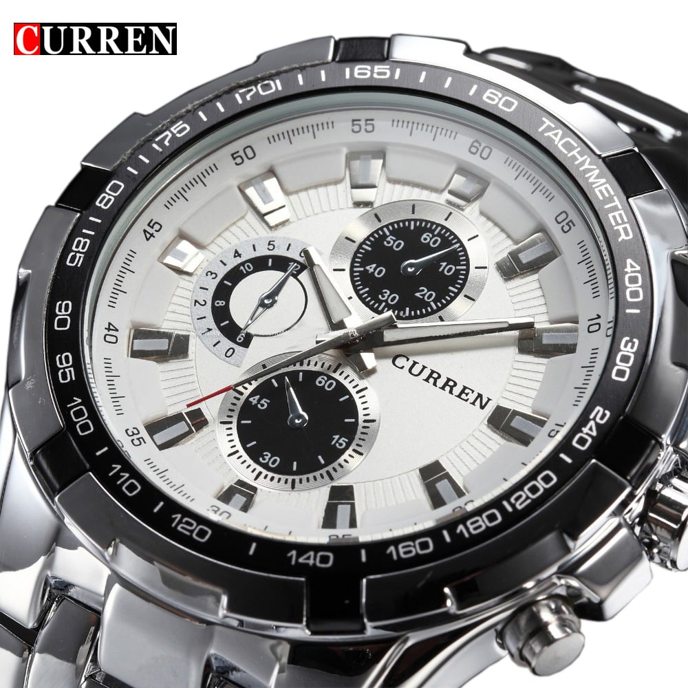 Image of Luxury full stainless steel Watch Men Business Casual quartz Watches
