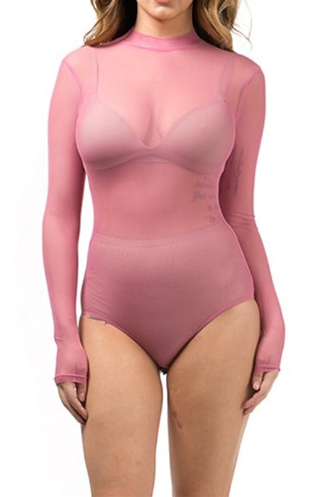 Image of Pink cotton candy mesh bodysuit