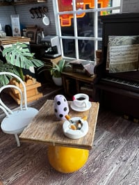 Image 3 of miniature ashtray with 5 burned cigarette butts 1:12 scale