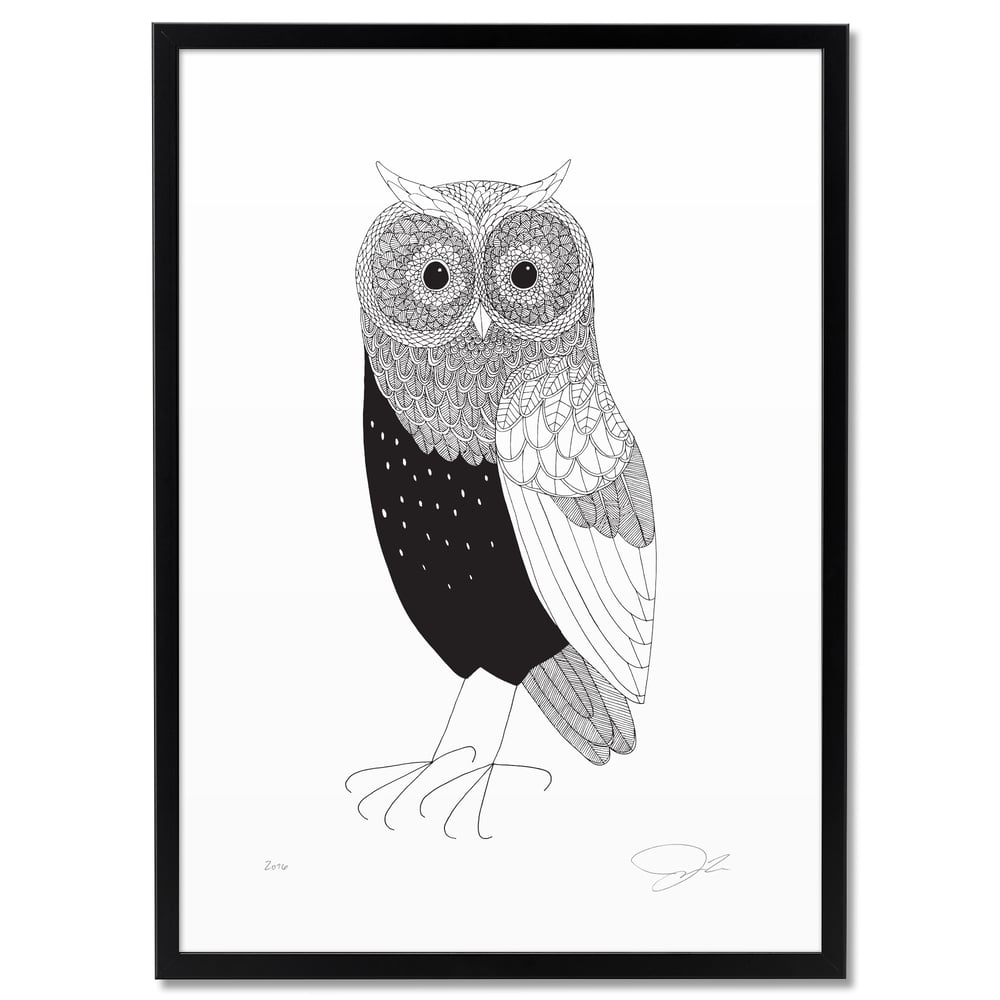 Print: Horned Owl