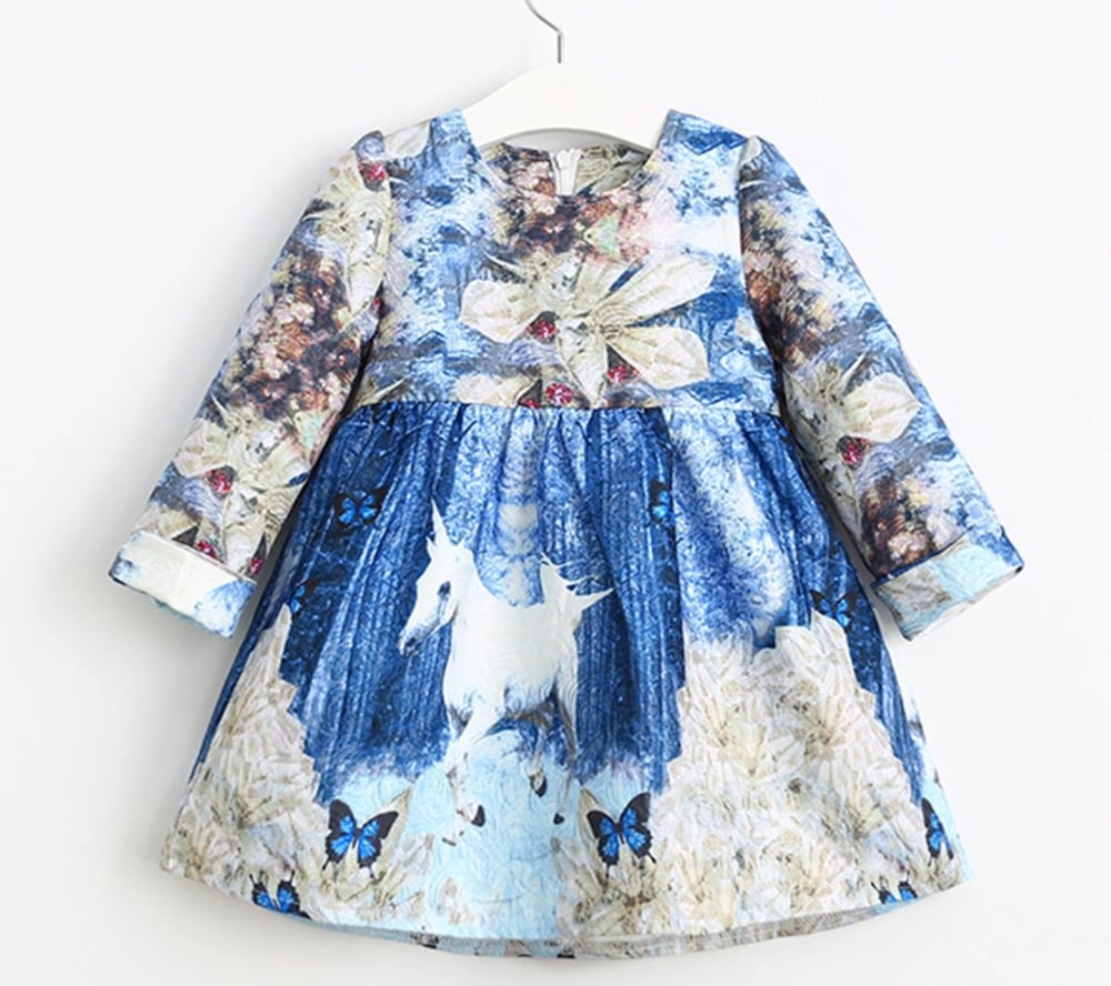 Image of Unicorn Print Dress