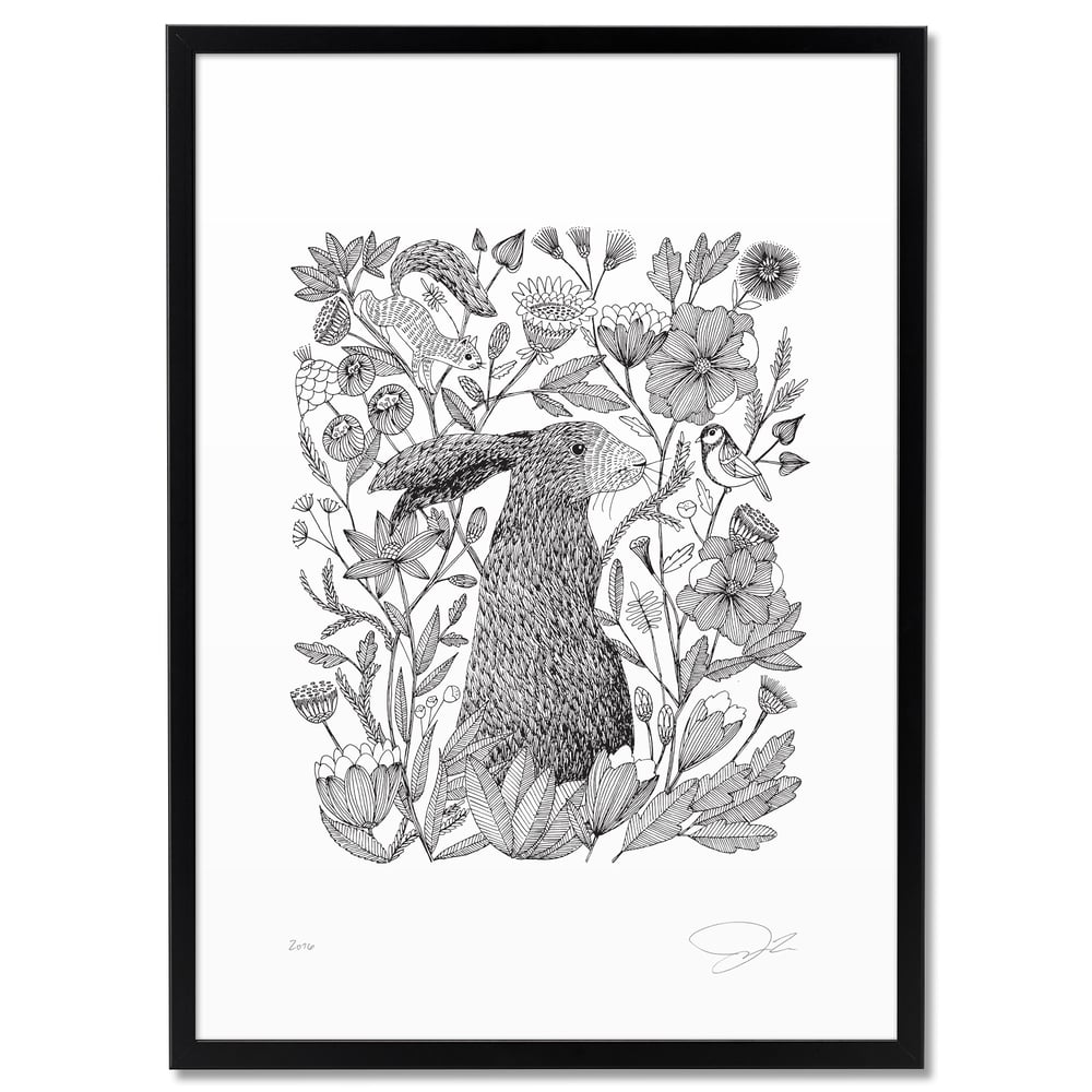 Print: Forest Friends Hare