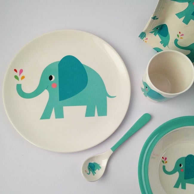 Elephant Melamine Mealtime Set