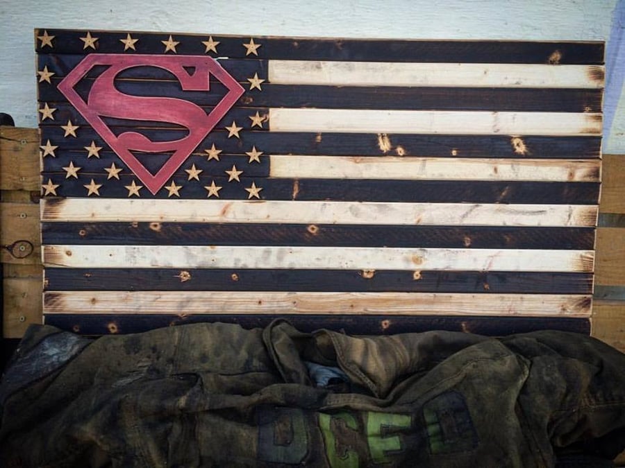 Image of Medium Superman or any Special Cutout Flag