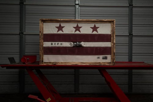 Image of DC Flag Made from Fire Hose (Will be back 2025)