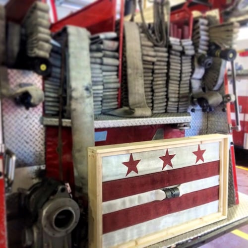 Image of DC Flag Made from Fire Hose (Will be back 2025)