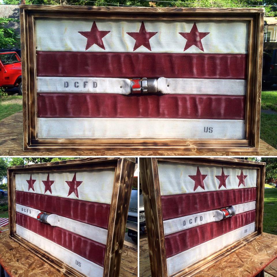 Image of DC Flag Made from Fire Hose (Will be back 2025)