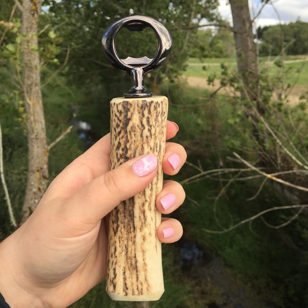 Image of Deer Antler Bottle Opener - A