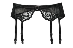 Image of ALMEIDA RIO LACE AND LEATHER SUSPENDER BELT