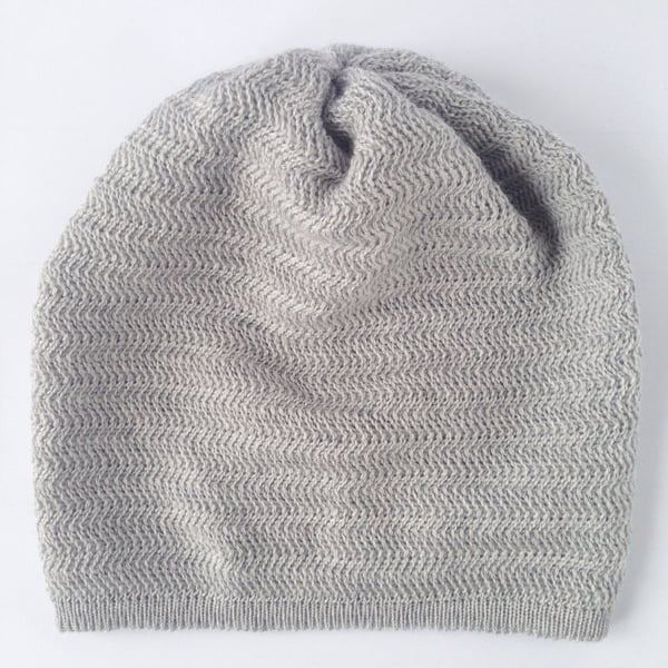 Image of Fishbone Pattern Hat // Light grey