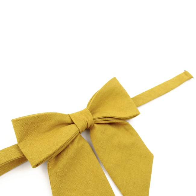 Mustard Linen Bow