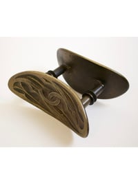 Image 1 of Set of Curved Bronze Door Handles, Italy