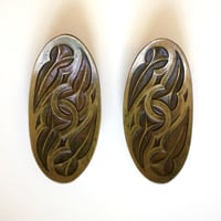 Image 2 of Set of Curved Bronze Door Handles, Italy