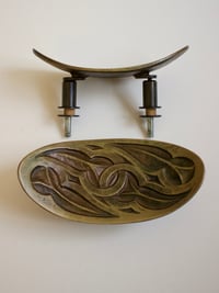 Image 4 of Set of Curved Bronze Door Handles, Italy