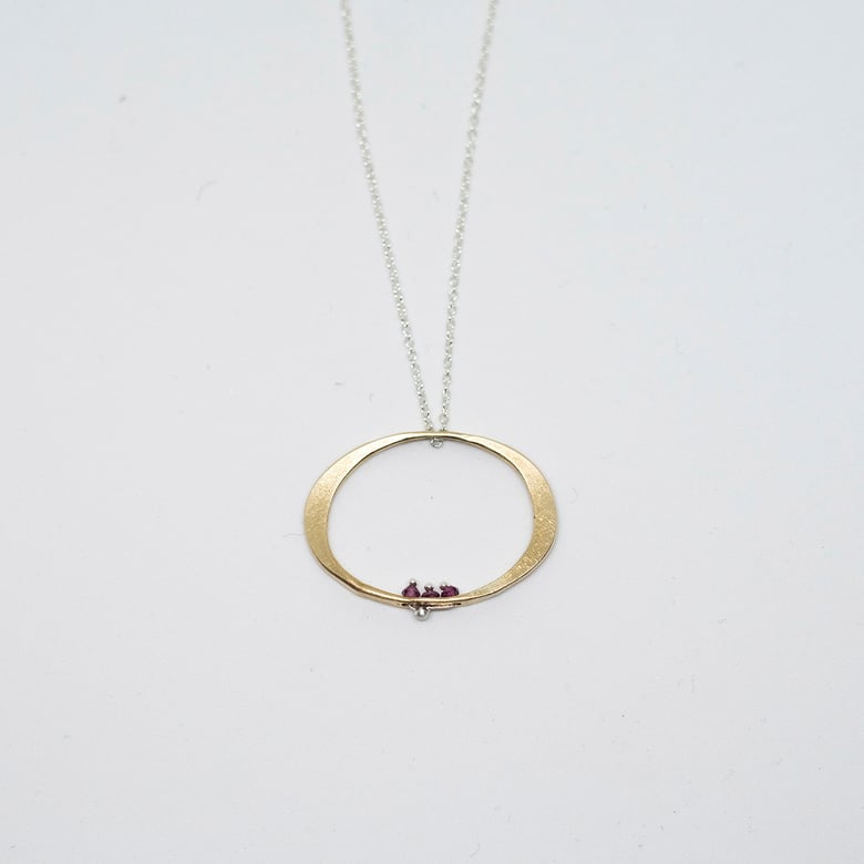 Image of Ruby oval necklace