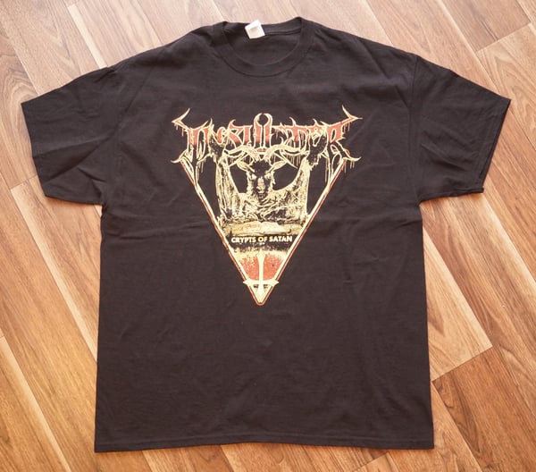 Image of T-Shirt Crypts of Satan red/yellow