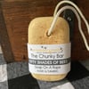 The Chunky Bar Fifty Shades of Bees Triple Butter Soap On A Rope