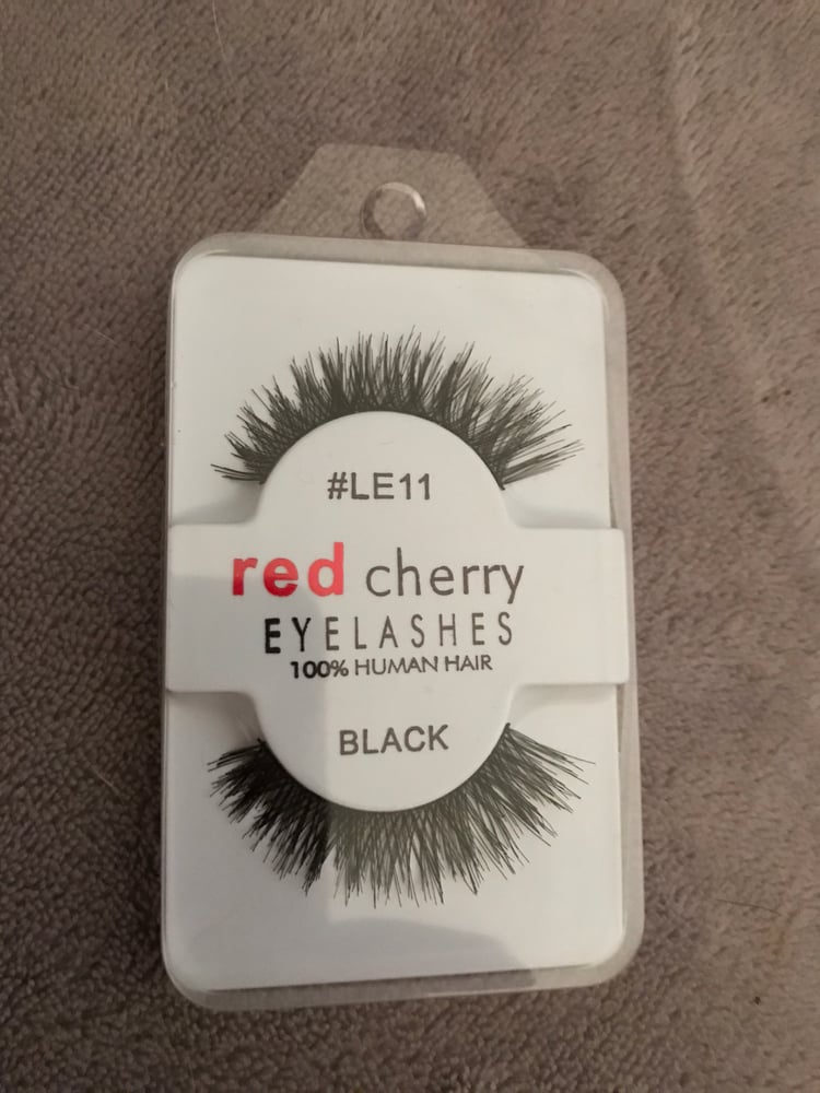 Image of Red cherry Lashes single pack #le 11
