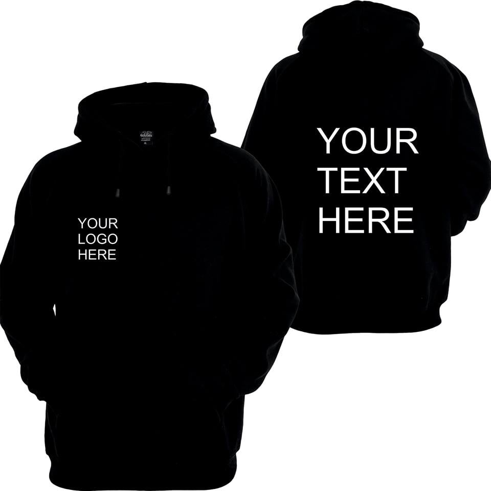 Image of custom printed hoodie, personalised with your logo/text/picture