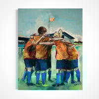 Image 2 of Painting / maleri / "Islands Brygge – Malerdrømme og tankestreger – Sammenholdet" / 80x100 cm