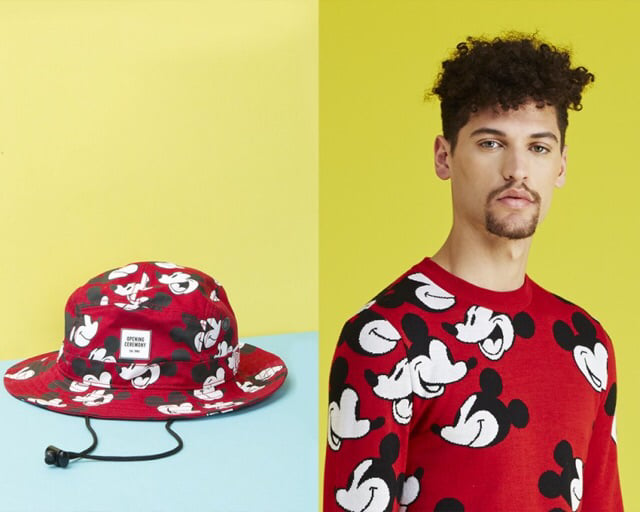 Image of Mickey Mouse / Opening Ceremony Steamboat Willie Face Off New Era Bucket Hat