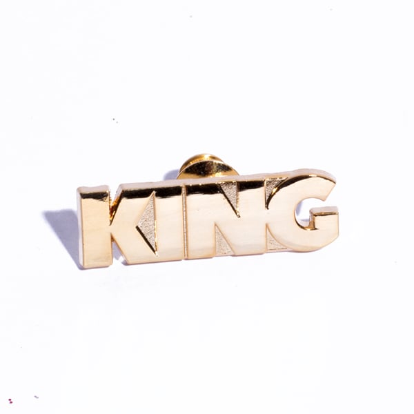 Image of King Gold Plated Enamel Pin