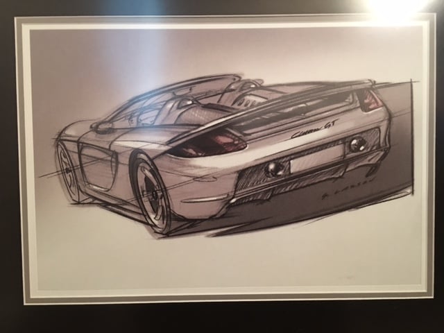 Image of Carrera GT Porsche Sketch Owners Gift By Designer Grant Larson