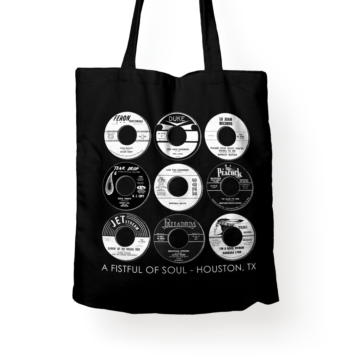 Houston 45 Label Tote Bag A Fistful of Soul