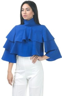 Image 3 of Layered bell sleeve shirt