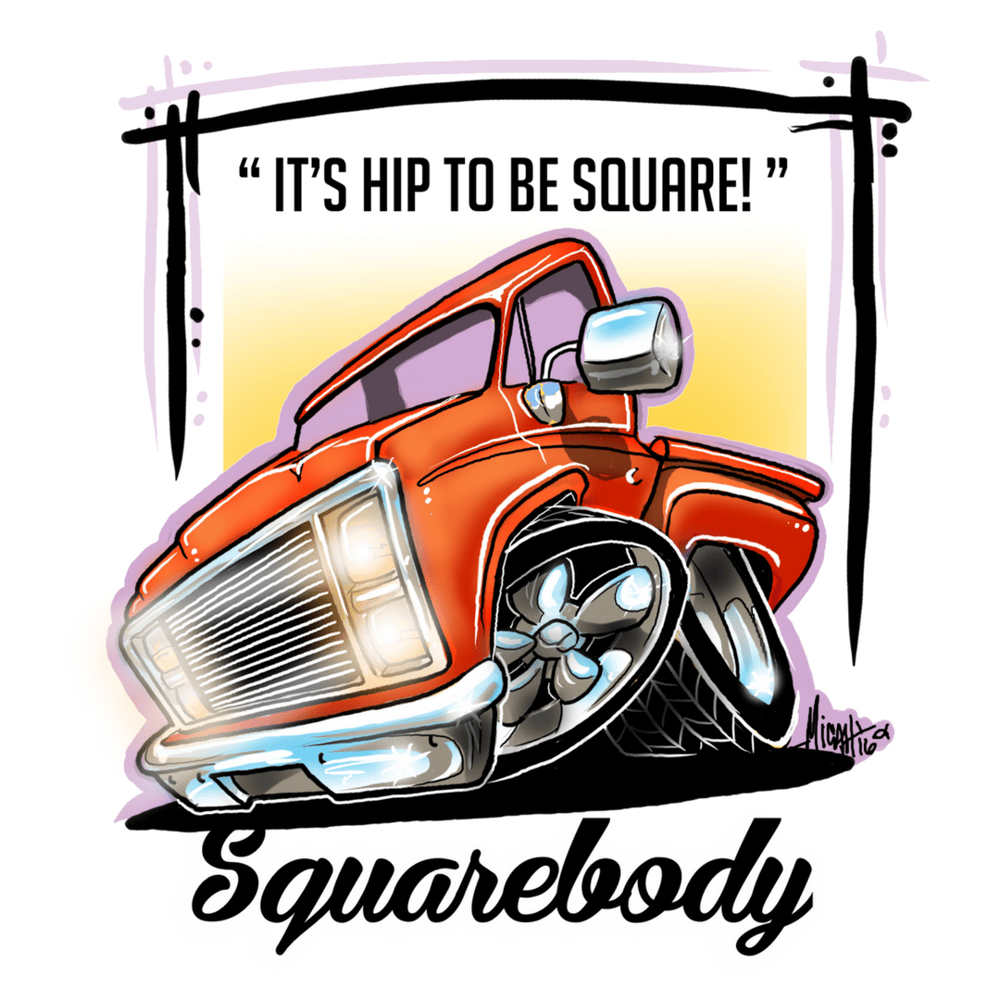 Image of SQUAREBODY...It's hip to be square! (red)