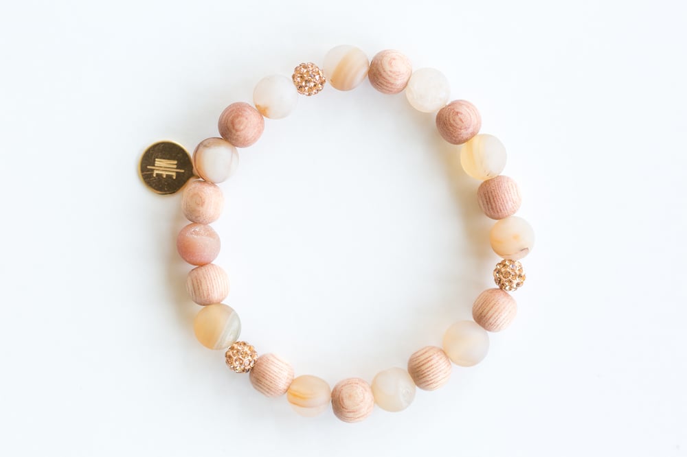 Image of stylish ME frosted pink crazy agate