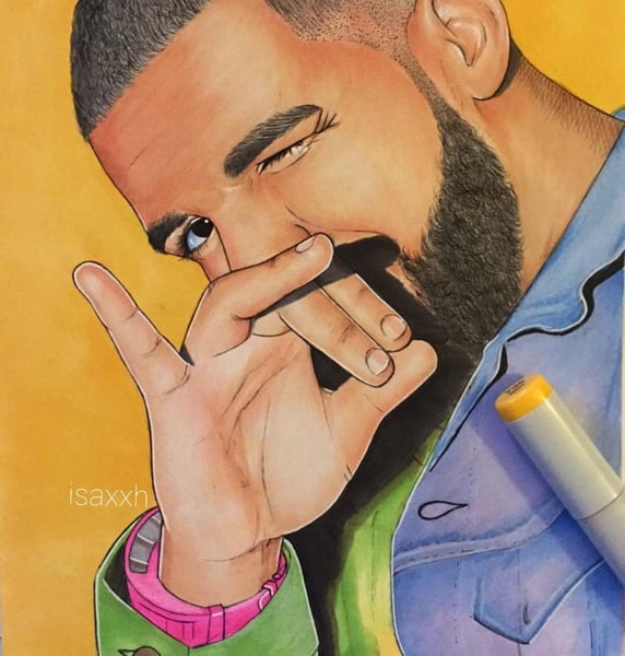 Image of Drake 90's themed print