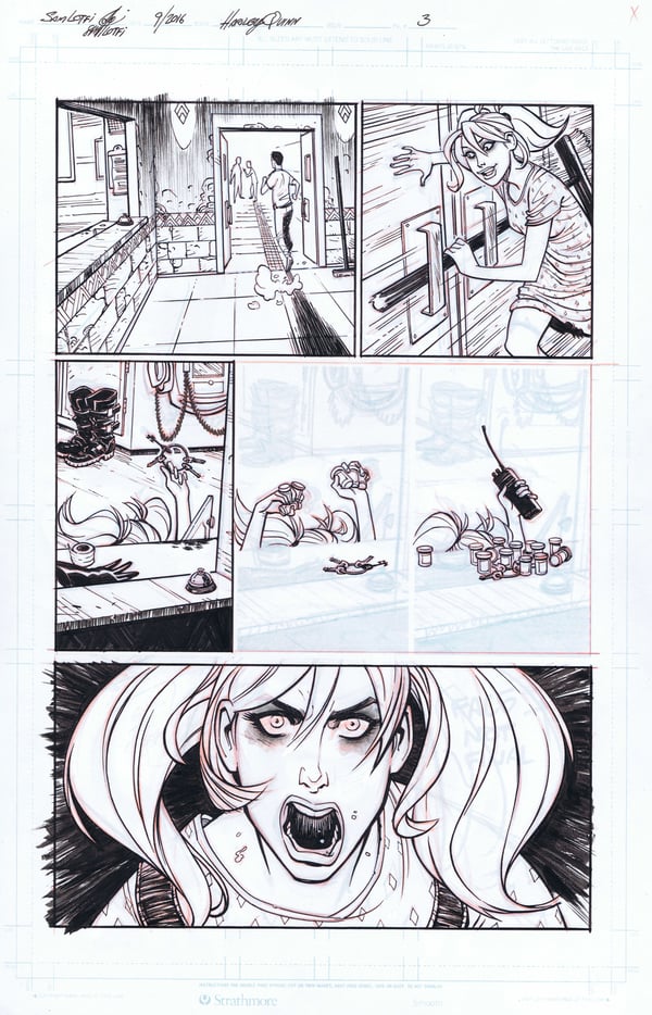 Image of HARLEY QUINN - DC NEW TALENT SHOWCASE - PAGE 3 ORIGINAL ART