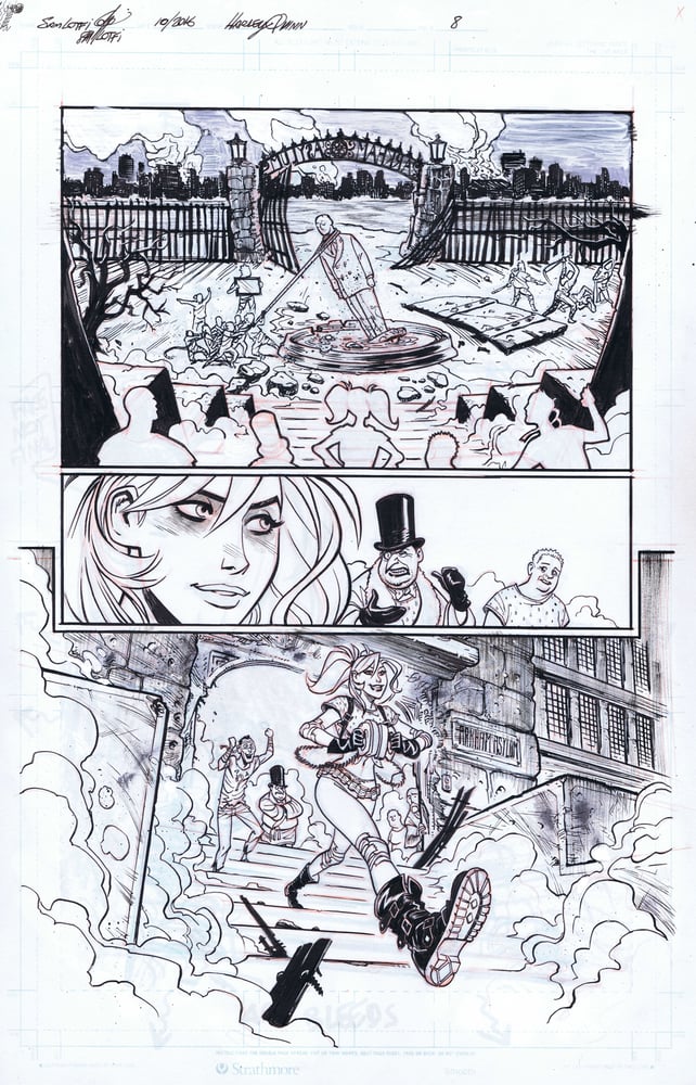 Image of HARLEY QUINN - DC NEW TALENT SHOWCASE - PAGE 8 ORIGINAL ART