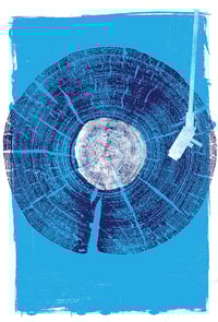 Image 2 of Nature Sounds - Vinyl Record Wood Texture Screenprint