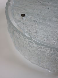 Image 2 of 19" Drum-Shaped Glass Flush Mount by Kaiser