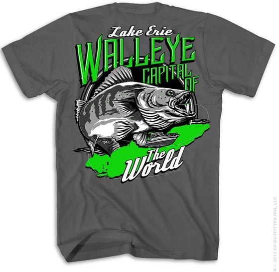 Image of Lake Erie Walleye Capitol of The World T-Shirt