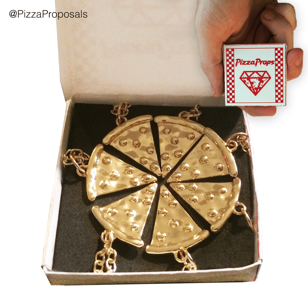 Image of Pizza Slice Friendship Necklaces - 7 Slices