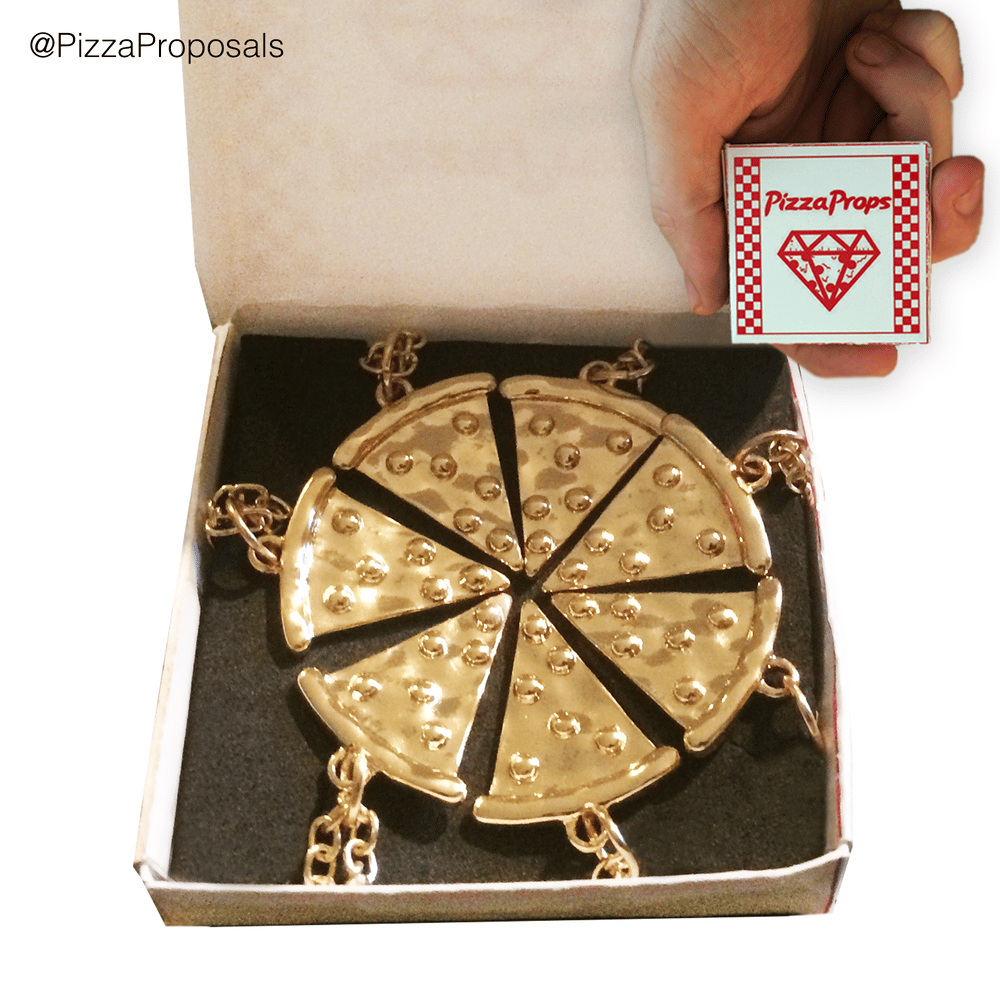 Pizza Slice Friendship Necklaces - 7 Slices / Pizza Necklaces